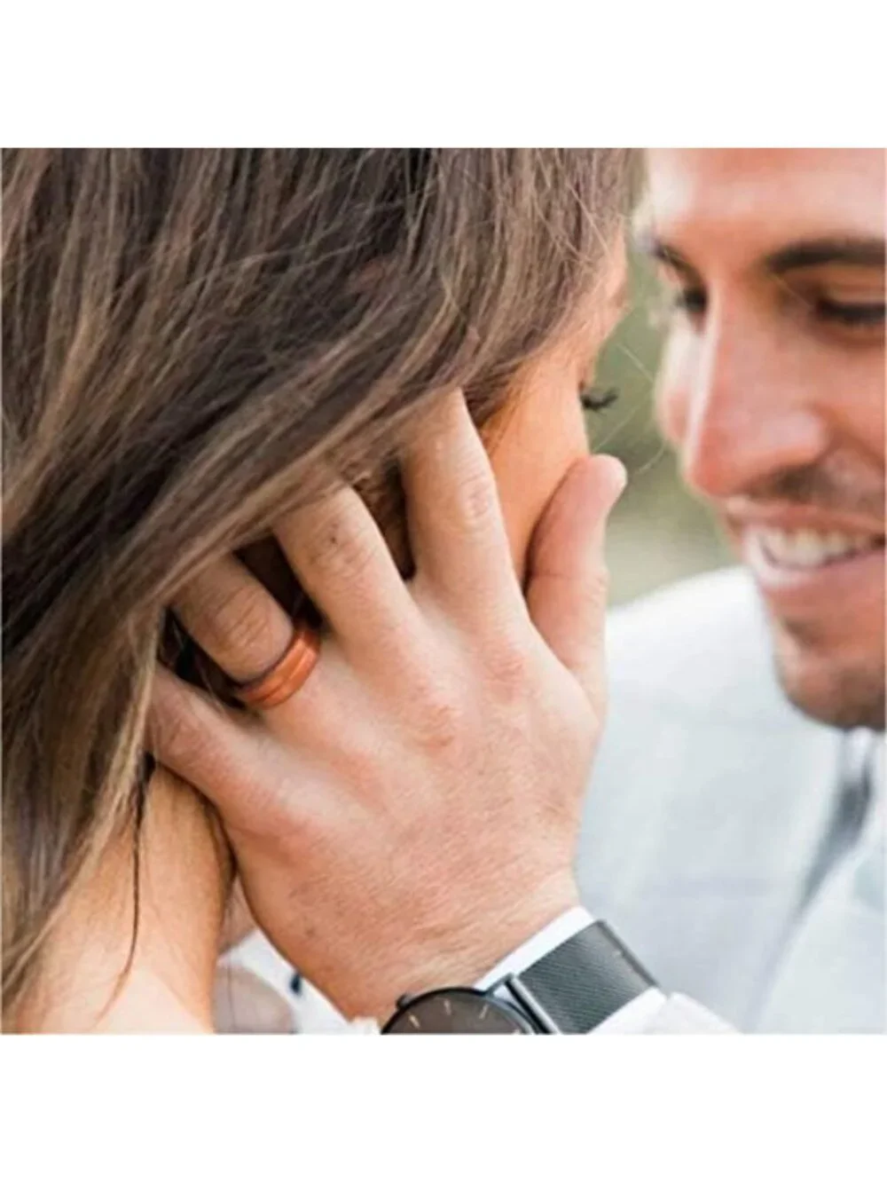 Stackable Silicone Wedding Ring - Multi Color Minimalist Unisex Band, 7.24mm